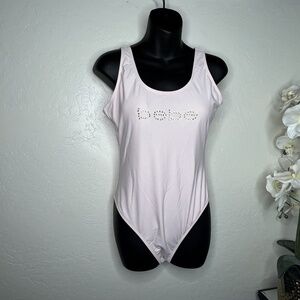 bebe rhinestone pink swimwear size M